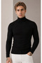 Men's High-Neck Knitwear Lycra Sweater