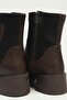Brown Ankle Zipper Boots Pc-56102 - 4