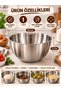 Stainless Steel Mixing Bowl Dough Kneading Bowl Cake Pastry Salad Kitchen Container 22cm - 4