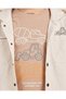 Boys Ivory Hooded Vest and Beige Graphic T-Shirt Set - 7