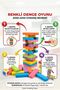 Colorful Wooden Balance Tower Game 54 Pieces Balance Blocks with Dices Educational Mind and Skill Game - 2