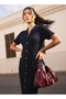 Youth Ribbed Bodycon Dress with Collar