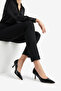 Hentor Women's Heeled Shoes Crocodile Patterned Pointed Toe Stylish Design Thin Heeled Stiletto 2034 Heel 6 cm