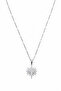 Silver Color Pole Star Necklace with Zircon Stone - Silver