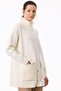 Pocket and Collar Detailed Knitwear Jacket Ekru