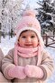 Kitti 0-12 Months Girl's Fleece Scarf Beanie Gloves 3-Piece Set