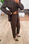 Vip Series Carrot Leg Pencil Pants Scarf Collar Design Hook Closure Medium Size Padded Design Blazer Jacket Blouse Double Business Suit - 4