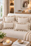 Pearl Ruffle Cushion Cover Vanilla - Light Beige Set - 2