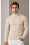Men's High-Neck Knitwear Lycra Sweater