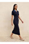 Youth Ribbed Bodycon Dress with Collar - 4