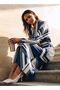 Smart Printed Maxi Dress Buckled Belt