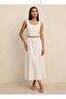 Youth A-line Midi Length Dress with Button Detail