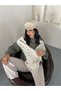 Women's Bohemian Hand-Knitted Motif Tassel Scarf