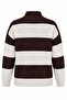 Striped knit sweater with zipper - 5