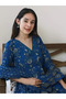 Blue Viscose Kameez Salwar & Dupatta - VRN1008-Blue-Size:4XL-48-Inches - 2