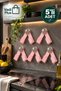 Vadi Plus 5-Piece Pink Foldable Pot Lid and Plate Holder – Wall-Mounted Kitchen Organizer - 2