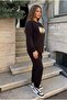 Women's Plus Size Long Sleeve Leaf Patterned Tracksuit Set 8301-27 - 3