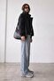 Shoulder epaulet stand collar stamp bomber jacket - 4