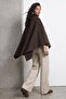 Pocketed cashmere poncho jacket - 4