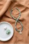 Green Quartz and Fluorite Natural Stone Necklace with Pearl Detail - 2