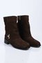 Laceless Zippered Genuine Leather Casual Boots 340-5203 Women's Boots - 6