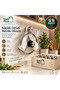Vadi Plus 5-Piece White Foldable Pot Lid and Plate Holder – Wall-Mounted Kitchen Organizer - 5