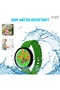 Round Analog Kids Watch for Boy and Girls 30M Water Resistant, Unbreakable Silicone Textured Strap, Printed Star Moon Dial -Green - 4