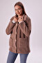 Milky Brown Lamb Buttoned Jacket - 3