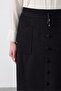 Coated button detailed knitwear skirt black - 3
