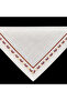 Zeren Motif Embroidery and Bronze Piko Detailed Cream Tablecloth - Custom Size Production - 2