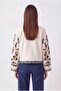White Women's Embroidered Patterned Jacket - 3