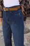 Navy Blue Washed Mom Jeans - 5