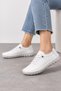 Ash Women's Genuine Leather Stitched Casual Shoes - White - 3