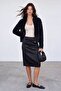 Zippered plush short jacket