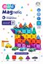 64 Pieces Magnetic Building Blocks Car Themed Educational Magnetic Building Toy 3.75 cm - 7