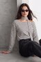 Open shoulder blouse with shawl accessory - 3