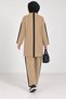 Women's Circular Neckline Tricot Suit with Striped Detail and 2-Piece Pants - 3