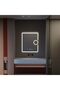 Rectangular LED Mirror, 75x90cm, Eclat MotionGlow Marcello, Defog System, Clock & Thermometer, Cosmetic Magnifier, Dimmable - 4