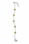 Stylish Bracelet with Gray Steel Chain and Yellow Clover Detail for Women