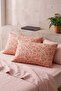 Powder Pink Spring Double Flat Sheet Set - 3 Pieces - 7