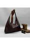 Women's Brown Knitted Textured Large Shoulder Bag Hobo Bag – Stylish Daily Bag - 2