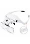 Adjustable Loop Glasses Type Magnifier with 5 Lenses and 2 Led Lights - 1.0X - 3.5X Zoom - 3