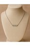 Steel Plate Engraved Necklace - Silver Color Engraving Thin Chain Minimal Non-Tarnish Unisex Women Men Necklace