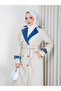 Women's Denim Detail Trench Coat - 2
