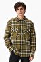 Men's Relaxed Fit Button-Down Linen Shirt Comfortable Cut Cotton Checkered Men's Snap Button Shirt Green - 2