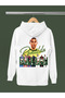 Ronaldo Nazario Printed Cotton Long Sleeved 3-Yarn Hooded Sweatshirt