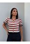 Ruffle Detail Striped Knitwear Cardigan - 2