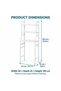 3-Tier Over-the-Toilet Storage Rack, White Metal Bathroom Organizer with Open Shelves for Towels & Toiletries, 50 × 25 × 160 cm - 2