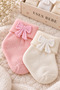 5 Pairs of Accessories Luxury Bowknot Baby Girl Socks Box 0-6 Months - 3