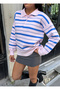 Women's Pink Oversize Polo Collar Sweater - 4